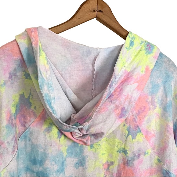 Inspired Hearts Tie Dye Pullover Hoodie Super Soft Cotton Candy Top Juniors L - Picture 10 of 16